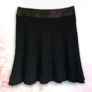 Danier Leather Trim Mini Skirt